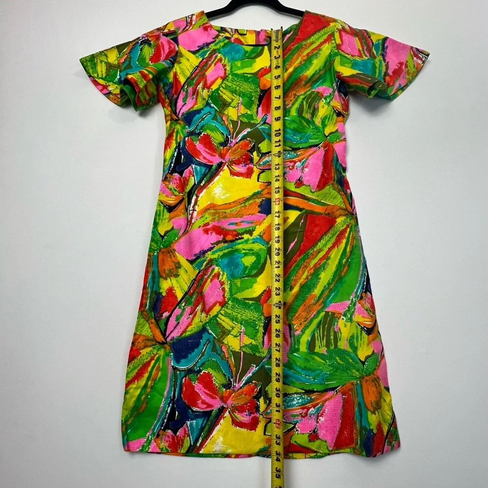 Vintage 1960s Snyder Craft Mod Dress Colorful Psychedelic Print Womens Small - Picture 9 of 9